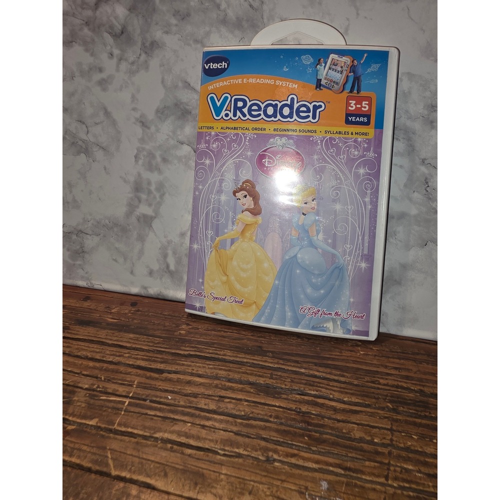 VTech V.Reader Disney Princess Belle Cinderella EReading Game Cartridge80-281100